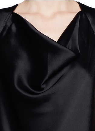 Detail View - Click To Enlarge - ST. JOHN - Cowl neck liquid satin sleeveless top