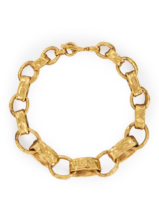 Main View - Click To Enlarge - GOOSSENS - Lutece Interlocking Chain 24K Gold Plated Necklace