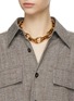 Figure View - Click To Enlarge - GOOSSENS - Lutece Interlocking Chain 24K Gold Plated Necklace