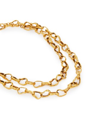 Detail View - Click To Enlarge - GOOSSENS - Lutece Interlocking Chain 24K Gold Plated Long Necklace