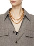 Figure View - Click To Enlarge - GOOSSENS - Lutece Interlocking Chain 24K Gold Plated Long Necklace