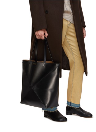 Figure View - Click To Enlarge - LOEWE - Large Puzzle Fold Leather Tote Bag