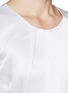 Detail View - Click To Enlarge - ST. JOHN - Pleat front liquid satin sleeveless top