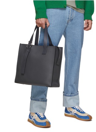 Figure View - Click To Enlarge - LOEWE - Buckle Zip Leather Tote Bag
