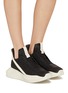 Figure View - Click To Enlarge - RICK OWENS  - Geth Runner Leather Sneakers