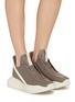 Figure View - Click To Enlarge - RICK OWENS  - Geth Runner Leather Sneakers