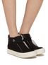 Figure View - Click To Enlarge - RICK OWENS DRKSHDW - Dunk High Top Overdyed Denim Sneakers