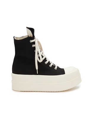 Main View - Click To Enlarge - RICK OWENS DRKSHDW - Double Bumper Overdyed Denim Sneakers