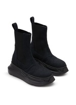 RICK OWENS DRKSHDW   Beatle Abstract Shaggy Cotton Suede Boots