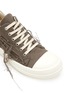 Detail View - Click To Enlarge - RICK OWENS DRKSHDW - Slashed Low Top Lace Up Denim Sneakers
