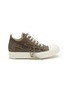 Main View - Click To Enlarge - RICK OWENS DRKSHDW - Slashed Low Top Lace Up Denim Sneakers