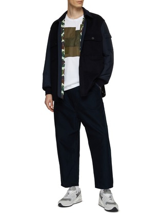 Figure View - Click To Enlarge - COMME DES GARÇONS HOMME - Pleated Wide Leg Pants