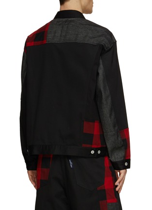 Back View - Click To Enlarge - COMME DES GARÇONS HOMME - Contrast Patchwork Trucker Jacket