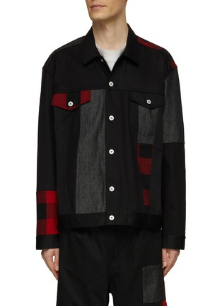 Main View - Click To Enlarge - COMME DES GARÇONS HOMME - Contrast Patchwork Trucker Jacket