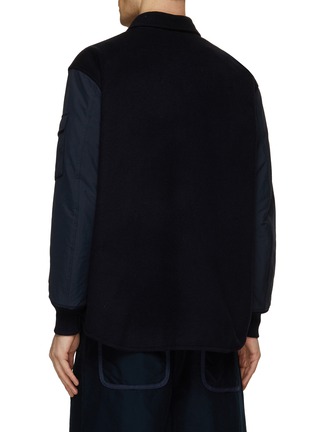 Back View - Click To Enlarge - COMME DES GARÇONS HOMME - Sleeve Pocket Shirt Jacket