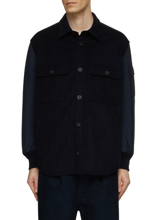 Main View - Click To Enlarge - COMME DES GARÇONS HOMME - Sleeve Pocket Shirt Jacket