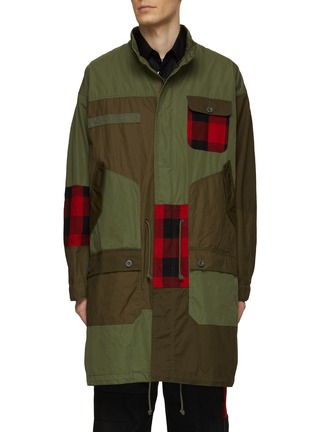 Main View - Click To Enlarge - COMME DES GARÇONS HOMME - Buffalo Check Patchwork Parka