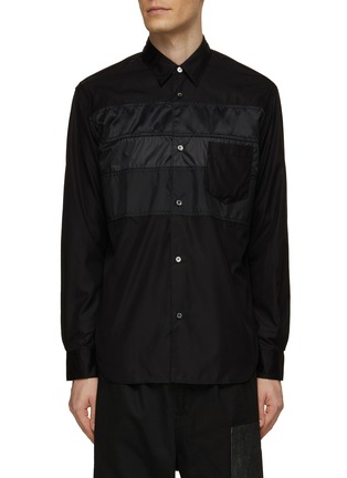 Main View - Click To Enlarge - COMME DES GARÇONS HOMME - Tonal Panel Button Up Shirt