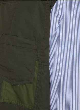  - COMME DES GARÇONS HOMME - Contrast Panel Striped Shirt