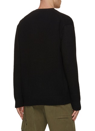 Back View - Click To Enlarge - COMME DES GARÇONS HOMME - Stitch Panelled Cardigan