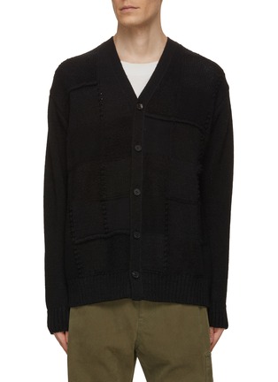 Main View - Click To Enlarge - COMME DES GARÇONS HOMME - Stitch Panelled Cardigan