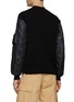 Back View - Click To Enlarge - COMME DES GARÇONS HOMME - Quilted Sleeve Wool Knit Cardigan
