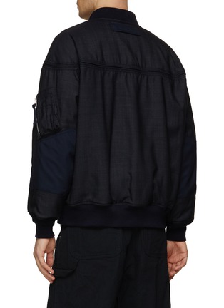 Back View - Click To Enlarge - COMME DES GARÇONS HOMME - Horizontal Lapped Seam Bomber Jacket