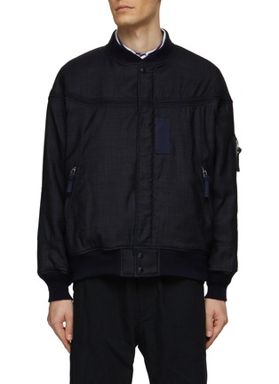 Main View - Click To Enlarge - COMME DES GARÇONS HOMME - Horizontal Lapped Seam Bomber Jacket