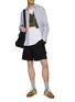 Figure View - Click To Enlarge - COMME DES GARÇONS HOMME - Nylon Patchwork Cotton T-Shirt