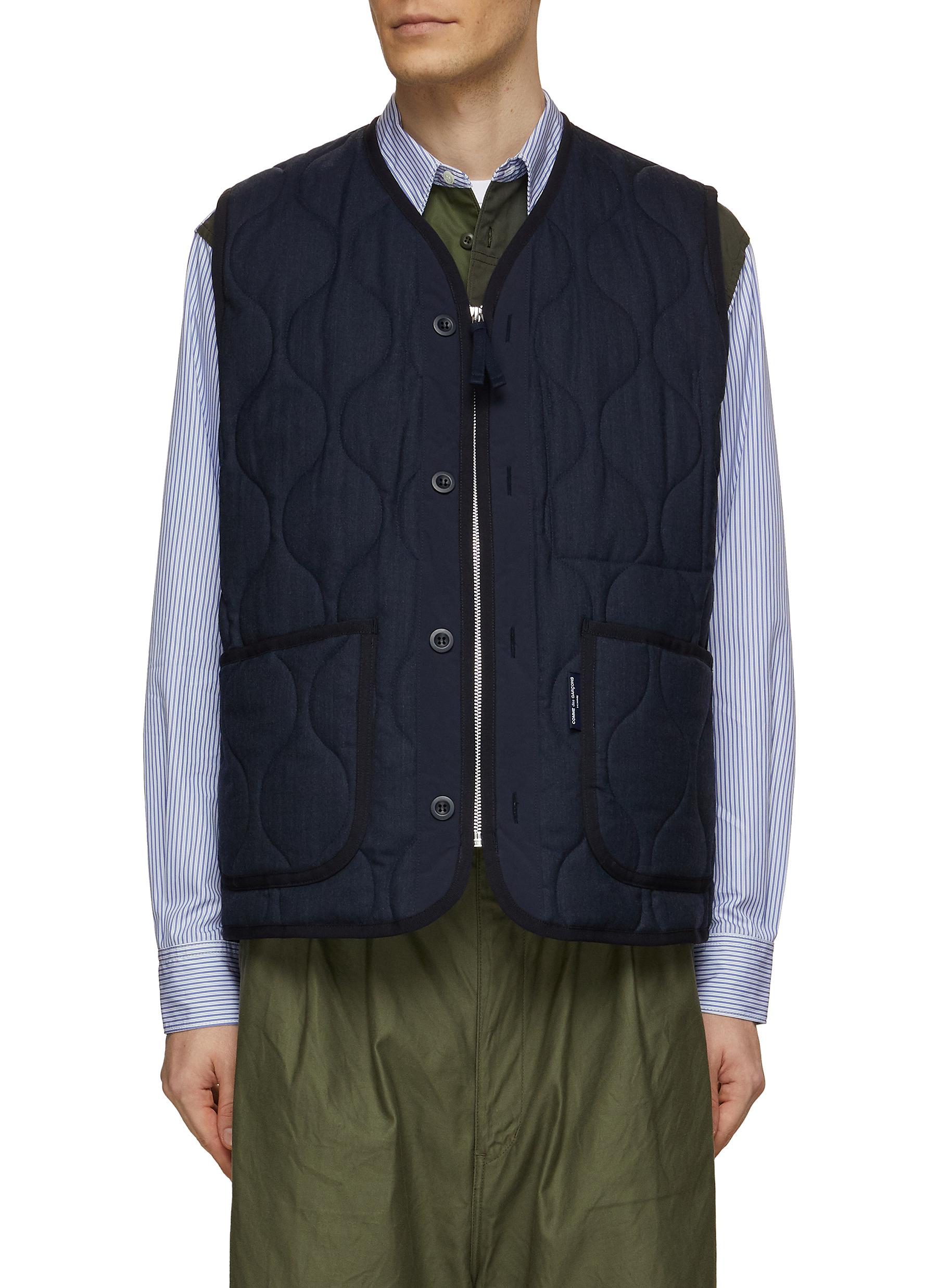 Quilted Wool Blend Vest