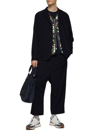 Figure View - Click To Enlarge - COMME DES GARÇONS HOMME - Single Breasted Notch Lapel Blazer