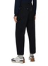 Back View - Click To Enlarge - COMME DES GARÇONS HOMME - Integrated Belt Straight Leg Pants