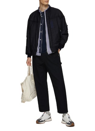 Figure View - Click To Enlarge - COMME DES GARÇONS HOMME - Integrated Belt Straight Leg Pants