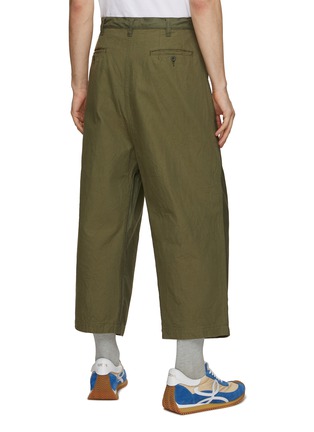 Back View - Click To Enlarge - COMME DES GARÇONS HOMME - Cotton Straight Leg Cropped Pants