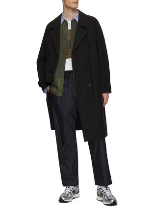 Figure View - Click To Enlarge - COMME DES GARÇONS HOMME - Double Breasted Peak Lapel Coat