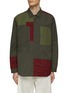 Main View - Click To Enlarge - COMME DES GARÇONS HOMME - Contrast Patchwork Flannel Shirt