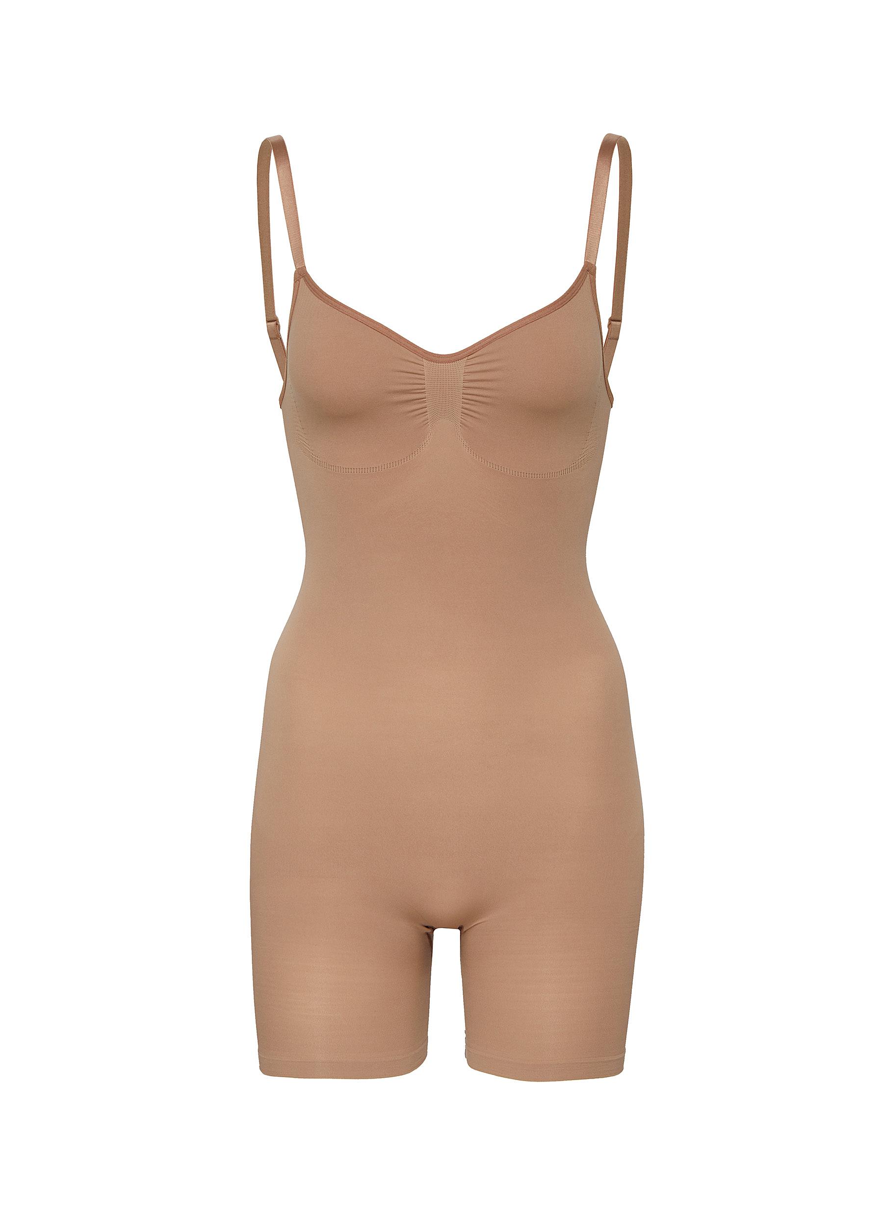 Buy SKIMS Brown Seamless Sculpt Mid Thigh Bodysuit for Women