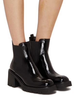 Figure View - Click To Enlarge - PEDRO GARCIA  - Zisca 70 Patent Leather Ankle Boots