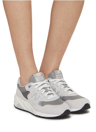 Figure View - Click To Enlarge - NEW BALANCE - 580 Suede Mesh Sneakers