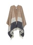 Main View - Click To Enlarge - BRUNELLO CUCINELLI - Striped Fringe Hem Poncho