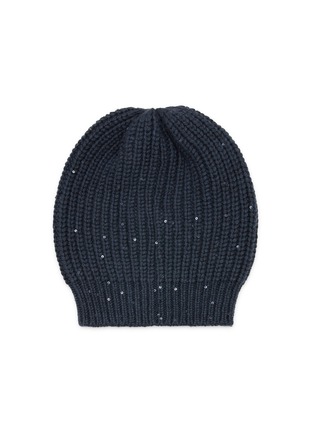 Figure View - Click To Enlarge - BRUNELLO CUCINELLI - Sequin Embellished Cashmere Silk Beanie