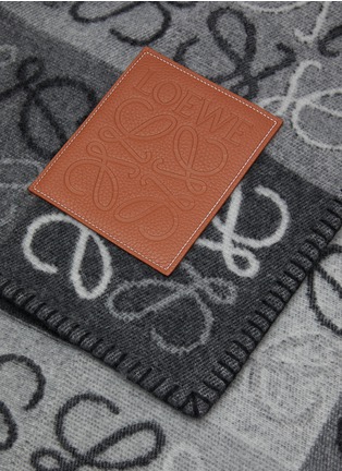 Detail View - Click To Enlarge - LOEWE - Wool Blend Anagram Scarf