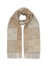 Main View - Click To Enlarge - LOEWE - Anagram Intarsia Fringed Scarf
