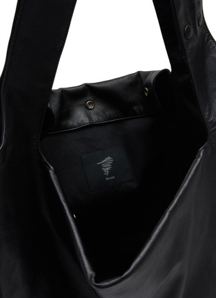 Detail View - Click To Enlarge - DISCORD YOHJI YAMAMOTO - Re Dot Leather Tote Bag