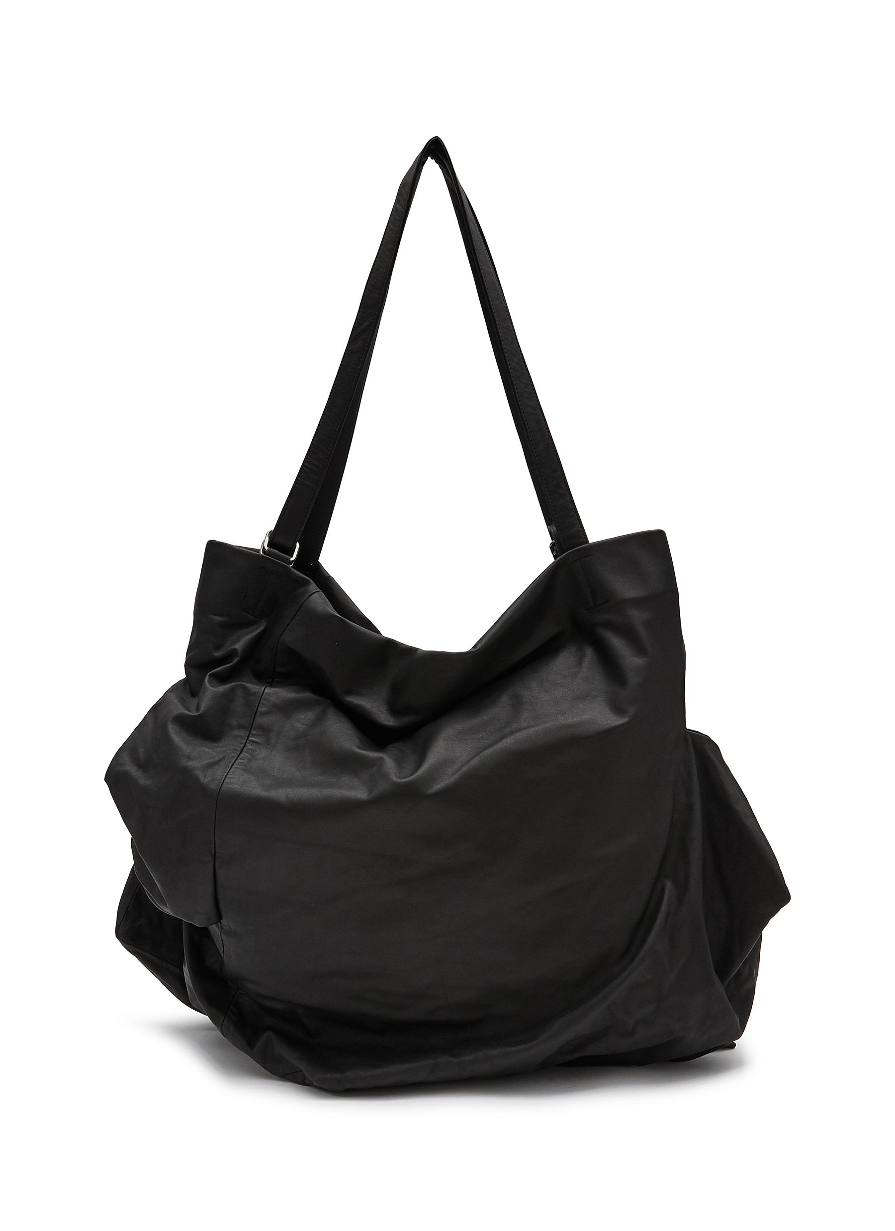Unevenness Leather Tote Bag