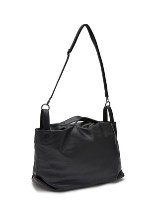 Detail View - Click To Enlarge - DISCORD YOHJI YAMAMOTO - Large Tulips Leather Bag