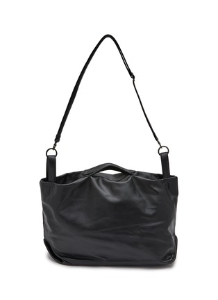 Main View - Click To Enlarge - DISCORD YOHJI YAMAMOTO - Large Tulips Leather Bag