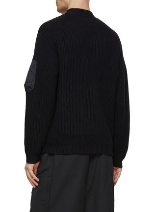 Back View - Click To Enlarge - SACAI - Sleeve Pocket Zip Up Cardigan