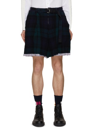 Main View - Click To Enlarge - SACAI - Reversible Flannel Shorts