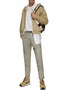 Figure View - Click To Enlarge - SACAI - Checkered Patchwork Belted Pants